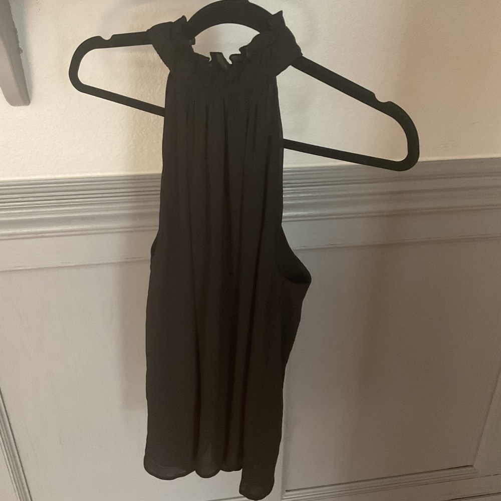 H&M Black Sleeveless Halter-Style Top